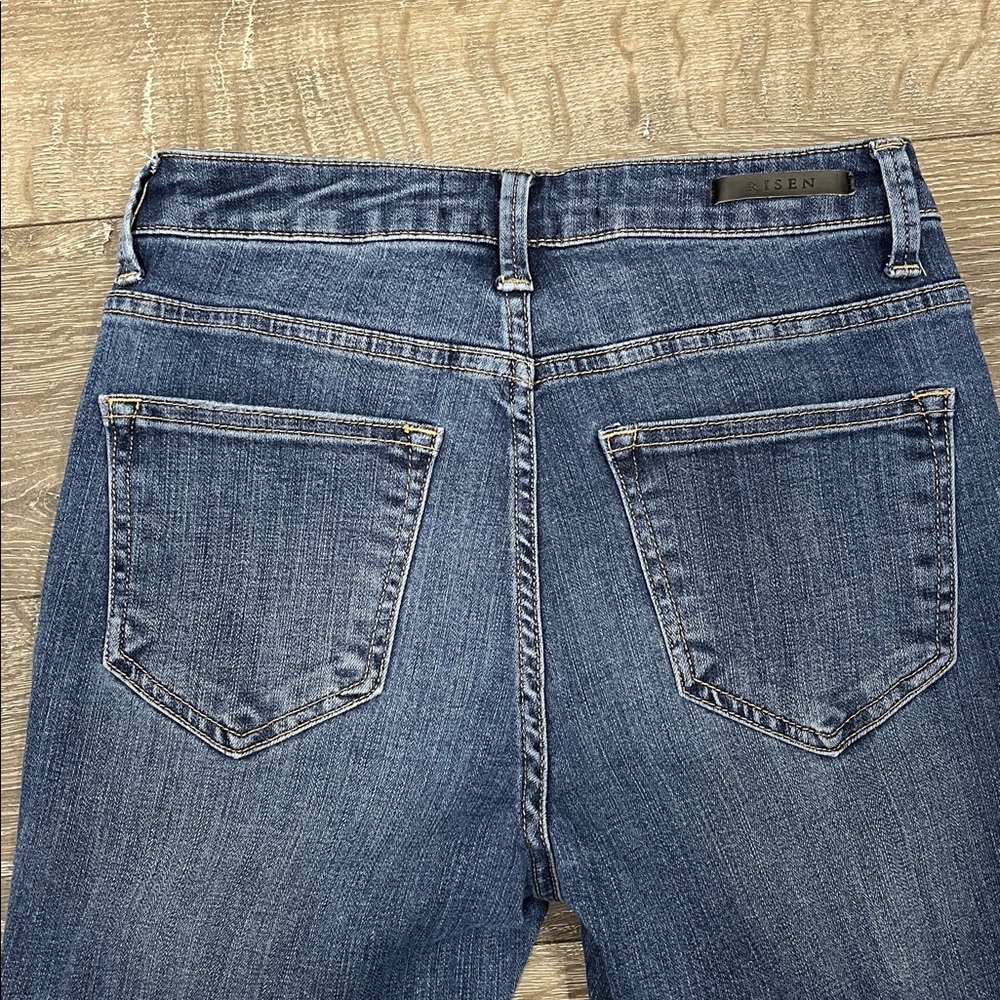 Risen Jeans size 26/3 skinny raw ankle hem - Picture 6 of 7